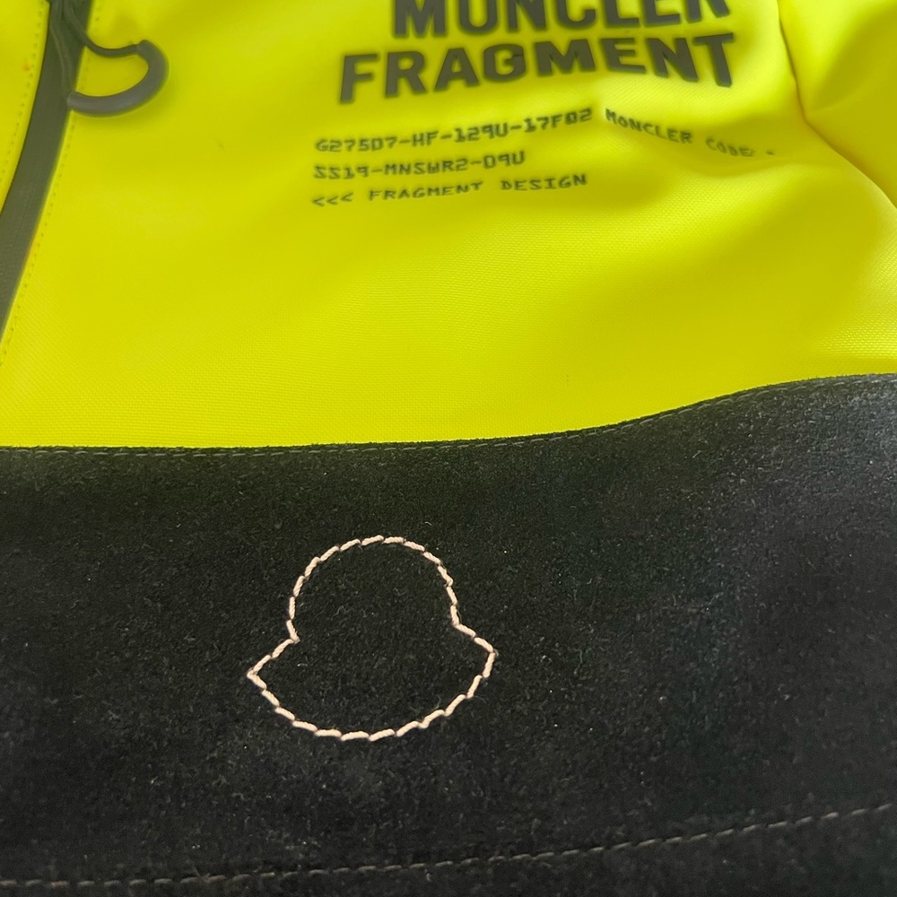 Moncler Fragment Neon Yellow and Black Backpack - Picture 2 of 6